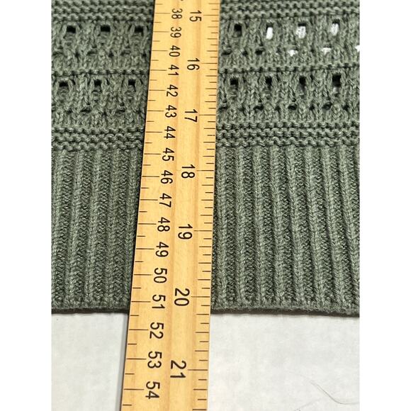 Old Navy Top Crochet Medium Open Knit Tank Norfolk Pine Green 100% Cotton New - Picture 11 of 12
